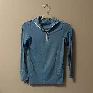 Tailored Sportsman Ice-fill 1/4 zip light blue equestrian